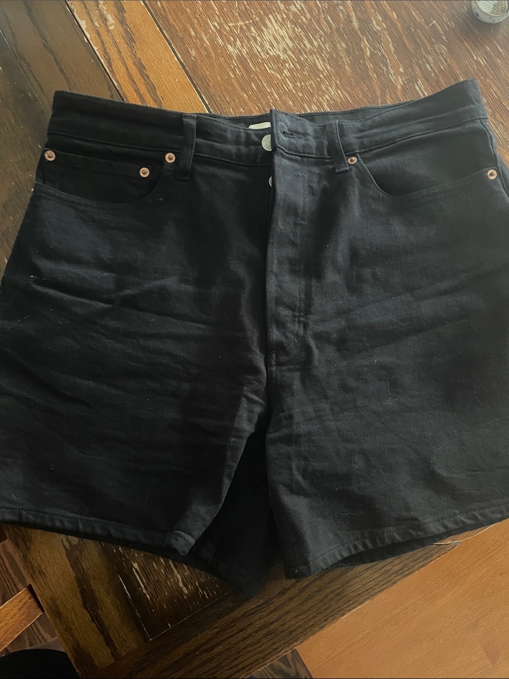 Buck Mason Black Women's Denim Shorts